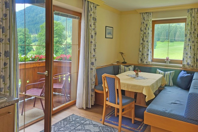 Gartenwohnung - Wohnküche mit Zugang zum Garten