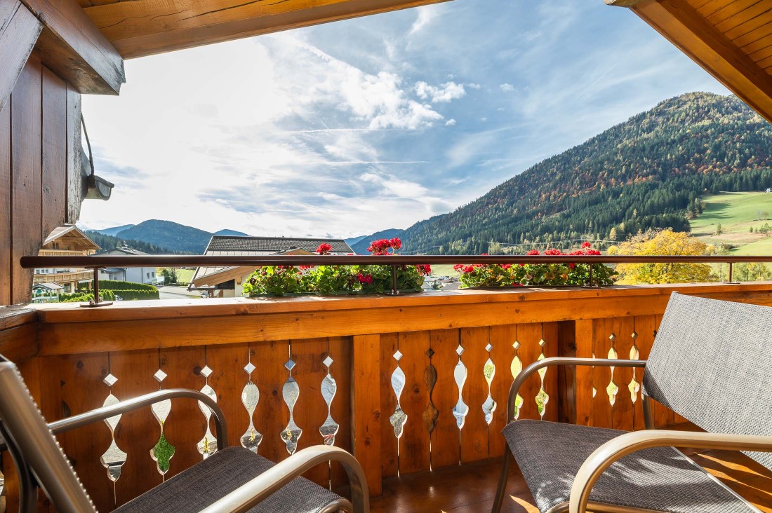 Aussicht vom Balkon in der Ferienwohnung